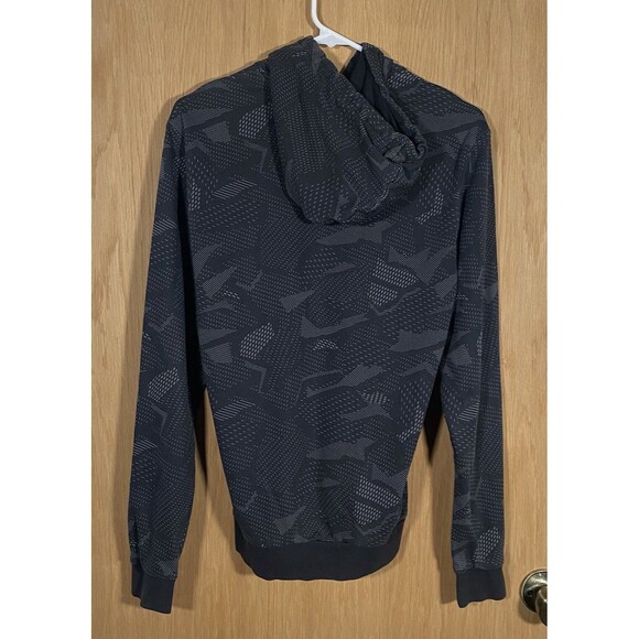 Adidas Essentials All Over Print Hoodie Men's Sz XS Lightweight Logo Spell Out - Picture 2 of 6